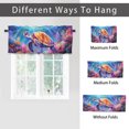thumbnail image 6 of Turtle Window Curtain Valances Ocean Animal Coral Seaweed Underwater World Sea Marine Life Privacy Decorative Rod Pocket Short Window Valance Curtains 54 by 18 in, 1 Panel, 6 of 6