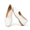 thumbnail image 5 of Meckior Women's Flats Shoes Comfortable PU Leather Slip On Round Toe Ballet Flats Casual Dress Flat Shoes for Walking, 5 of 8