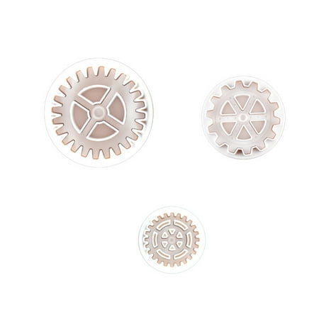 

3pcs Cake Mold Cookie DIY Fondant Plunger Stamp Gear Shape Kitchen Press