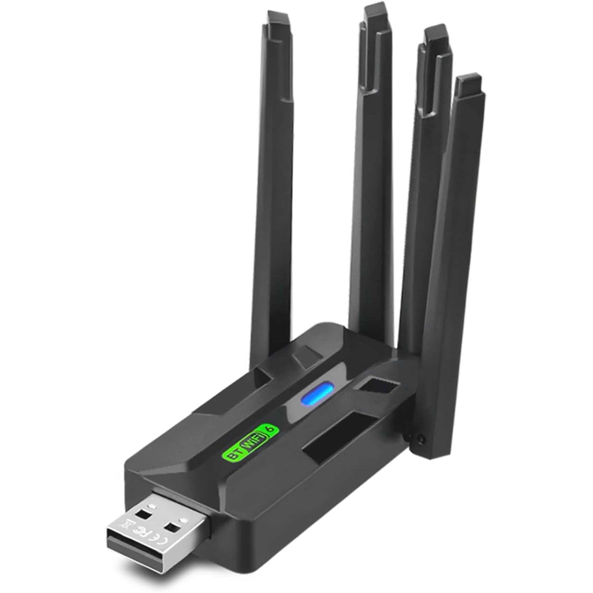 2 in 1 AX900 WiFi6 + Bluetooth5.4 USB WiFi Adapter for Desktop PC & Laptop, Dual-Band Wireless Card, 4 Antennas, Driver-Free, Windows 11/10/8/7 Compatible (2)