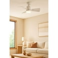 thumbnail image 3 of 906030FMW-LDA Hinkley Lighting Atom - 3 Blade Dual Mount Ceiling Fan with Light Kit In Traditional Style-13.25 Inches Tall and 30 Inches Wide-Matte, 3 of 12
