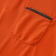 thumbnail image 5 of Fnnxeal Short Sleeve Polo Shirts, Button Solid Casual Shirt Big and Tall Colleaed Tees Mens Summer Shirt Orange T-Shirt 4XL, 5 of 6