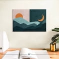 thumbnail image 3 of Elephant Stock Sun And Moon Outdoor Wall Art - Horizontal Canvas Wall Art - Living Room Wall Decor - Nature Canvas - Teal And Beige Decor - 12" x 8", 3 of 8