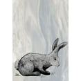 thumbnail image 2 of Diannart 14x18 Black Ornate Wood Framed with Double Matting Museum Art Print Titled - Bunny on Marble IV, 2 of 4