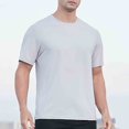thumbnail image 5 of DPTALR Men's Solid Color Loose Sports T-Shirt,Breathable Round Neck Short Sleeve Casual Style,Gray, XXL, 5 of 6