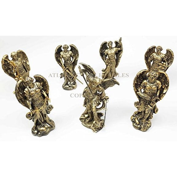 Seven Archangels Of The Holy Book Michael Gabriel Raphael Sealtiel Barachiel Uriel Jegudiel Figurine Miniature Set Sculptures