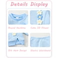 thumbnail image 6 of 2T Baby Girls Clothes 3T Girl 2PCS Fall Winter Outfits Cute Flower Toddler Girls Long Sleeve Sweatshirt Top Pants Clothing Set Blue, 6 of 6