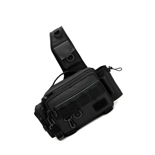 Maoww Multifunctional Fishing Tackle Bags Convenient Waist Pack Fish Outdoor Hunting Storage Bag Large Capacity Handbag Black