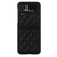 thumbnail image 1 of Techcircle Case for Samsung Galaxy Z Flip 3 6.7" 2021, Elegant PU Leather Backplane + Diamond Pattern Rugged PC Shell Anti-drop Full Protective Stylish CaseFor Samsung Galaxy Z Flip 3,Black, 1 of 5