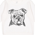 thumbnail image 3 of Inktastic English Bulldog Sketch Portrait Toddler Sweatshirt, 3 of 4