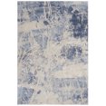 thumbnail image 2 of Nourison Sleek Textures Abstract Blue/Cream 5'3" x 7'3" Area Rug, (5x7), 2 of 8