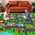 thumbnail image 3 of Kids Carpet Car Play Rug, (59X39.4INCH)City Life Traffic Road Kids Rug Playmat,Non Slip Children Educational Game Car Mat Area Rug for Playroom Baby Toddler Boys Bedroom Classroom, 3 of 6