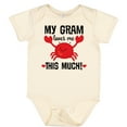 thumbnail image 3 of Inktastic My Gram Loves Me Grandchild Boys or Girls Baby Bodysuit, 3 of 5