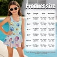 thumbnail image 5 of FOR U DESIGNS Girls' Sleeveless One-Piece Swimsuit Comfortable Tank Bathing Suit Swimwear with Short Toddler Girls Swimsuit, Scallops Fish Scales, 5 of 7