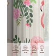 thumbnail image 5 of Summer Flamingos Sheer Curtains 63 Inch Length 2 Panels Set, Tropical Pink Botanical Flowers Cactus Voile Window Treatment Rod Pocket Curtains Sheers Drapes for Bedroom/Living Room/Kitchen 52x"63"x2, 5 of 7