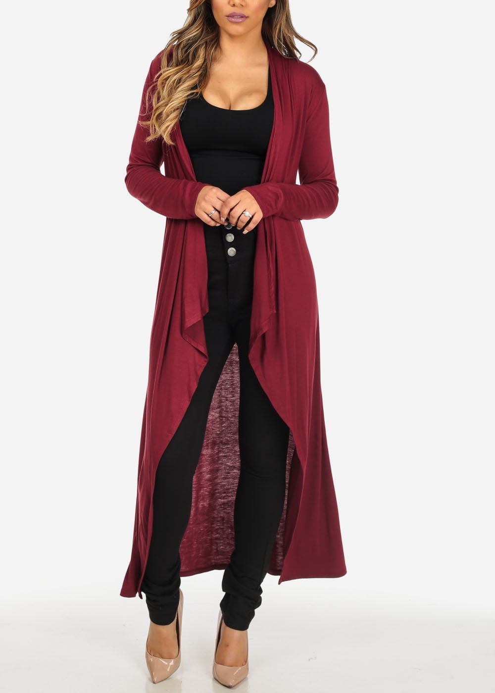 velvet maxi cardigan