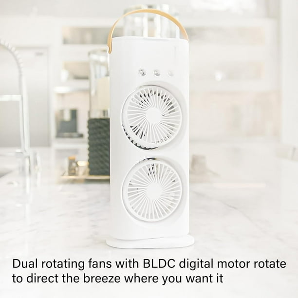 Bell + Howell Aqua Air Misting Fan Portable Rechargeable Cooler