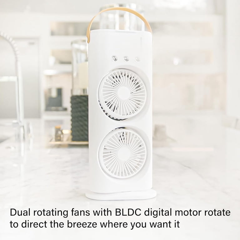 Bell + Howell Aqua Air Misting Fan Portable Rechargeable Cooler