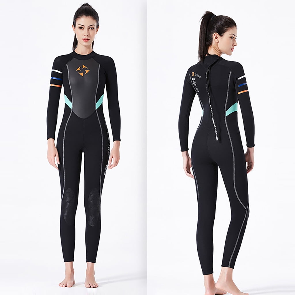 Seavenger Adult Women Stretch 3mm Neoprene Dive Fullsuit Wetsuit Jumpsuit 