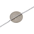 thumbnail image 2 of Solid 10K White Gold 1.5MM Moon Cut Italian Beaded Chain Necklace 18 Inches, 2 of 5