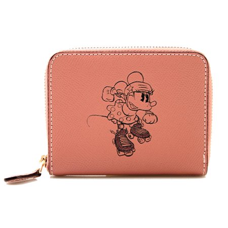 coach motif minnie wallet zip mouse around