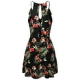 thumbnail image 2 of FashionOutfit Women's Floral Print Sleeveless V-Neck Ruffle Front Mini Dress, 2 of 4