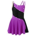 thumbnail image 2 of TiaoBug Kids Girls Sequin Figure Ice Skating Dress Ballerina Leotards Bodysuit, 2 of 7