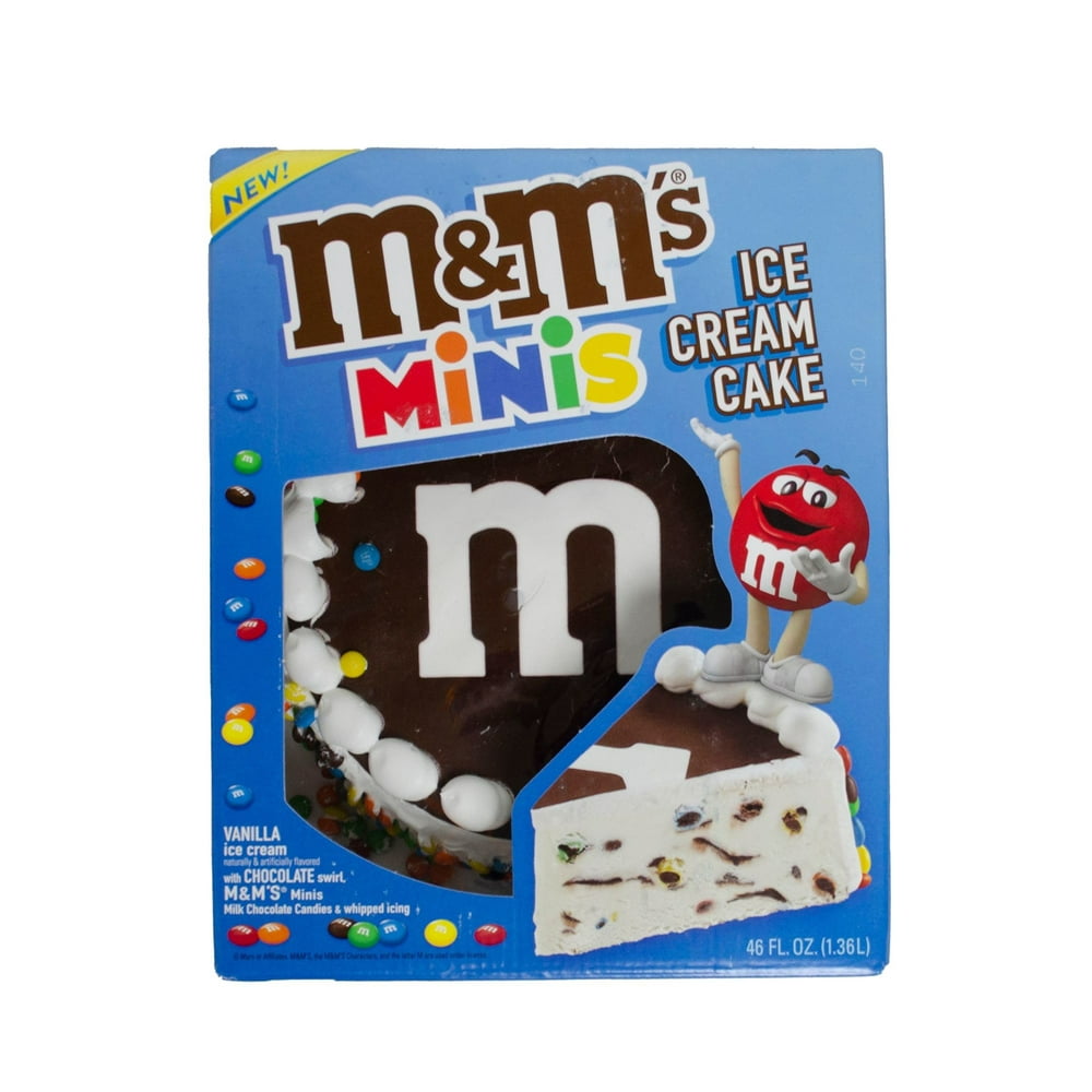 M&M Mini's Ice Cream Cake with Vanilla Ice Cream and