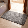 thumbnail image 7 of Bathroom Rugs Sets 2 Piece , Minimalist, Non Slip Washable Bath Mat and U-Shaped Toilet Rug (Light Gray), 7 of 7