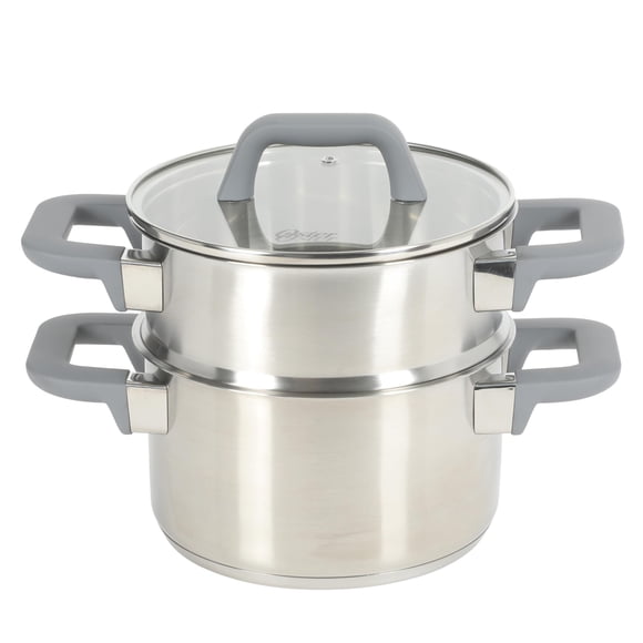 Horno holandés Oster Beauford de acero inoxidable de 3 litros con set de vaporera
