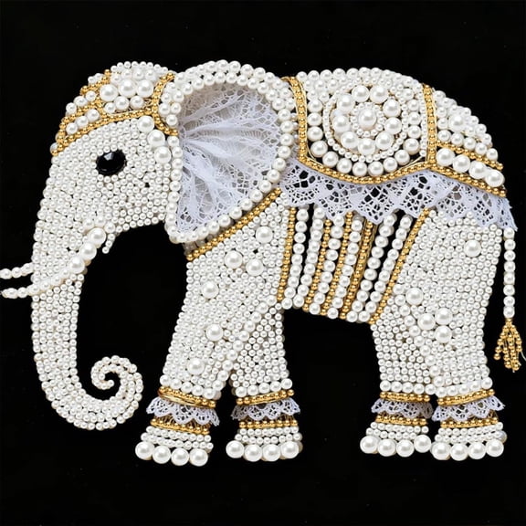 XIBUFE 5D Diamond Painting Kits for Adults,Elephant Diamond Art Kits for Beginners,Diy Special Shape Pearl Gem Crafts for Home Wall Decoration 11.8 X 11.8"