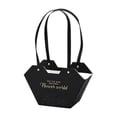 thumbnail image 3 of Bolso de mano para guardar ramos de flores, despedida de soltera, fiesta de San Valentín, caja de regalo de papel con flores Negro, 3 of 9