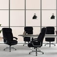 thumbnail image 3 of CLATINA Ergonomic Big and Tall Executive Office Chair with Upholstered Swivel 800lbs High Capacity Adjustable Height Thick Padding Headrest and Armrest for Home Office Black, 3 of 10