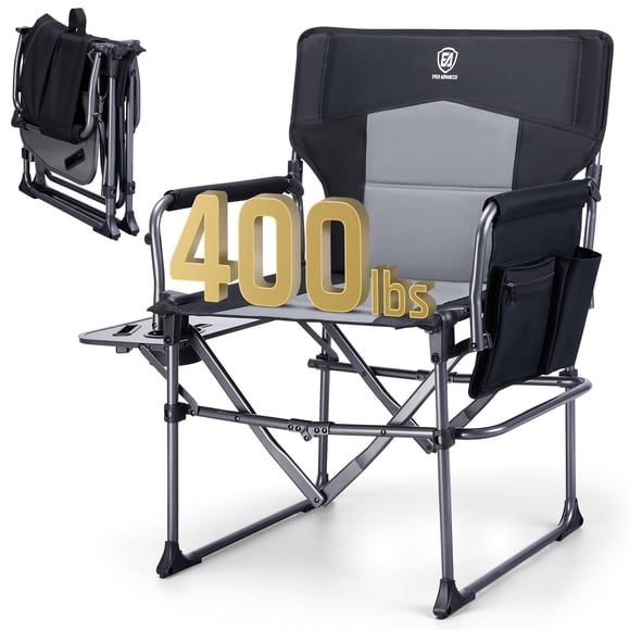Silla de director para camping EVER ADVANCED plegable de alta resistencia, 181 kg
