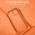 thumbnail image 6 of Compatible with iPhone 14 Pro Max Case, Upgraded Slim Liquid Silicone Case, [Anti-Scratch Soft Microfiber Lining] Full Covered Soft Gel Rubber 14 Pro Max iPhone Case 6.7 inch - Bright Orange, 6 of 13