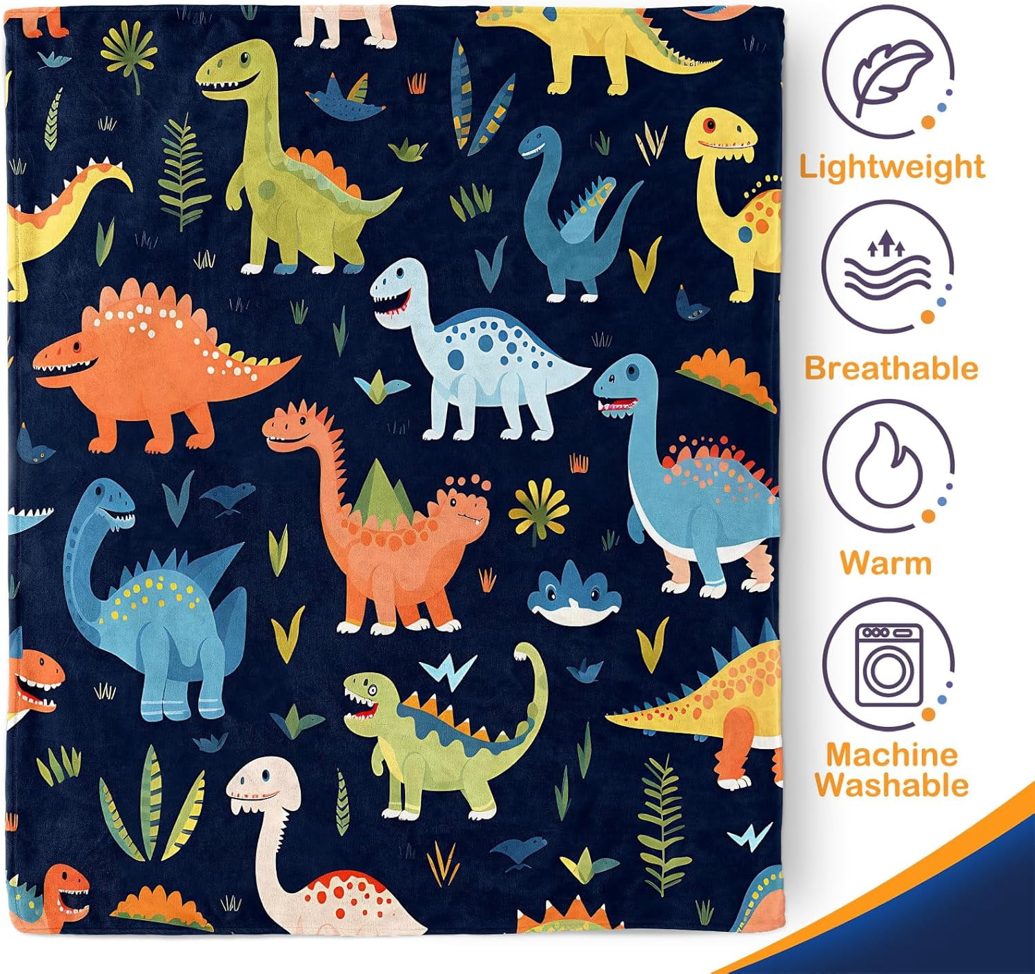 DAJU Dinosaur Gifts Blanket for Boys Girls Dino Themed Throw Birthday Christmas Valentine's Day Easter Presents Decor Toys for Kids Men Adults Child Teen Soft Lightweight Blanket(50*60inch)