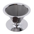 thumbnail image 1 of Vierta sobre taza de goteo de de inoxidable reutilizable, con / sin soporte de taza 11.5cm B Macarena Filtro de café reutilizable, 1 of 8