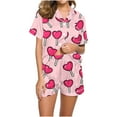 thumbnail image 4 of Censtreet Womens Button Down Pajamas Set Short Sleeve Sleepwear Shorts Soft Pj Lounge Set S-XXL, 4 of 5