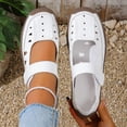 thumbnail image 2 of Xfvqtps Womens Casual Walking Sandals Closed Toe Sandals Hook and Loop Strap Hollow out Breathable Comfortable Shoes, 2 of 9