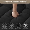 thumbnail image 6 of Rophefx 3-in-1 Pull Out Sofa Bed, Futon Sofa, Convertible Chenille Sleeper Chair Bed for Living Room,Black, 6 of 9