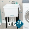 thumbnail image 2 of Tehila Freestanding White Utility Sink with Chrome Faucet for Laundry Room, 2 of 9