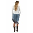 thumbnail image 2 of Scully HC938-BLU-S Western Skirt Womens Fringe Trim Asymmetrical, Blue - Small, 2 of 2