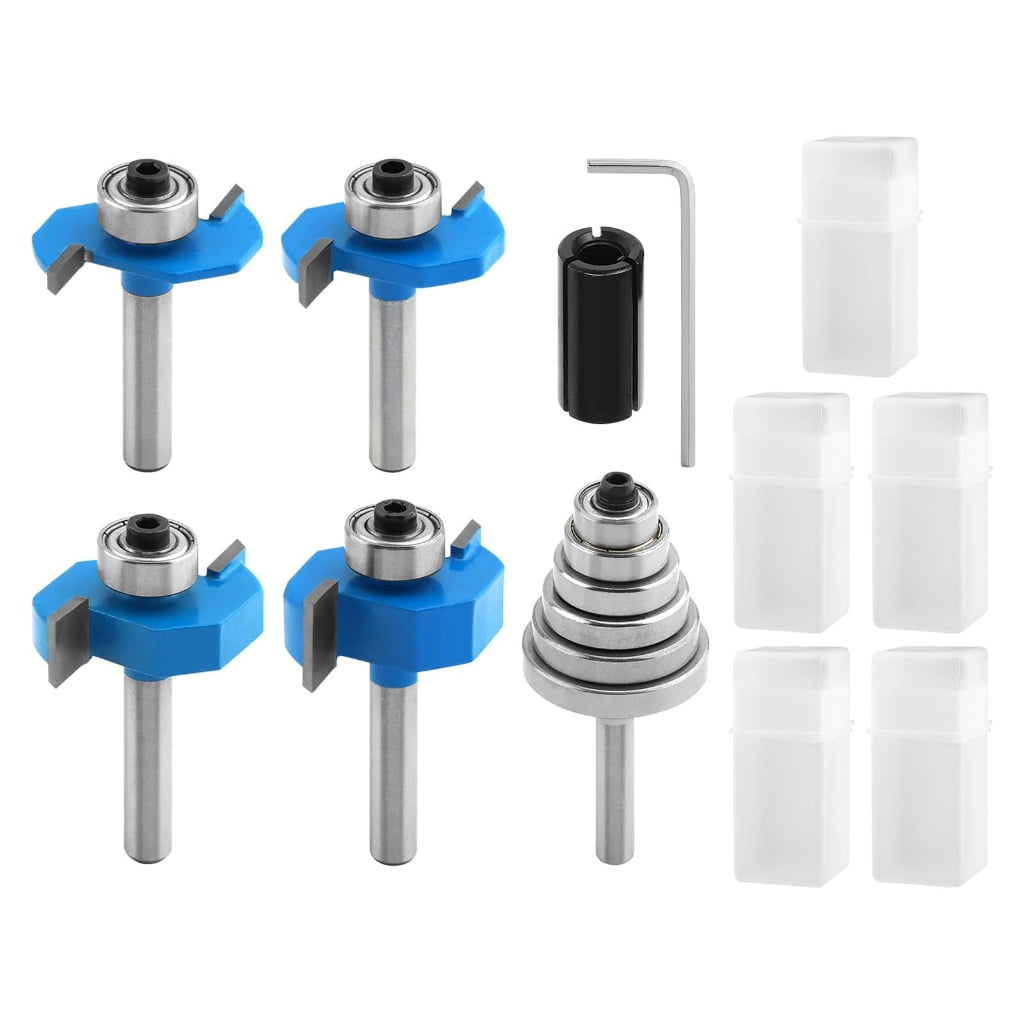 PatungKu Pack of 7 Multiple Size Router Bit Kit Stable Performances Router Bit Produced for Functional Woodworking Tasks