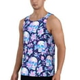 thumbnail image 2 of Logiee crystal Skull flower leaf Print Men's Workout Tank Top,Quick Dry Workout Tank Top,Gym Muscle Tee,Fitness Bodybuilding Sleeveless T Shirt-Medium, 2 of 7