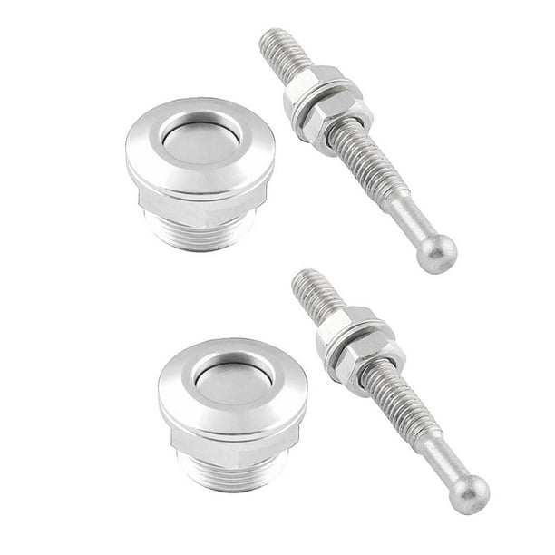 2 Piezas Nuevo Plateado 20 Mm 0,87 "botón Pulsador de Liberación Rápida Pines de Cierre de Clip