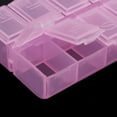 thumbnail image 2 of Unique Bargains Pill Tablet Medicine 8 Slots Dispenser Organizer Storage Case Box Clear Pink, 2 of 3