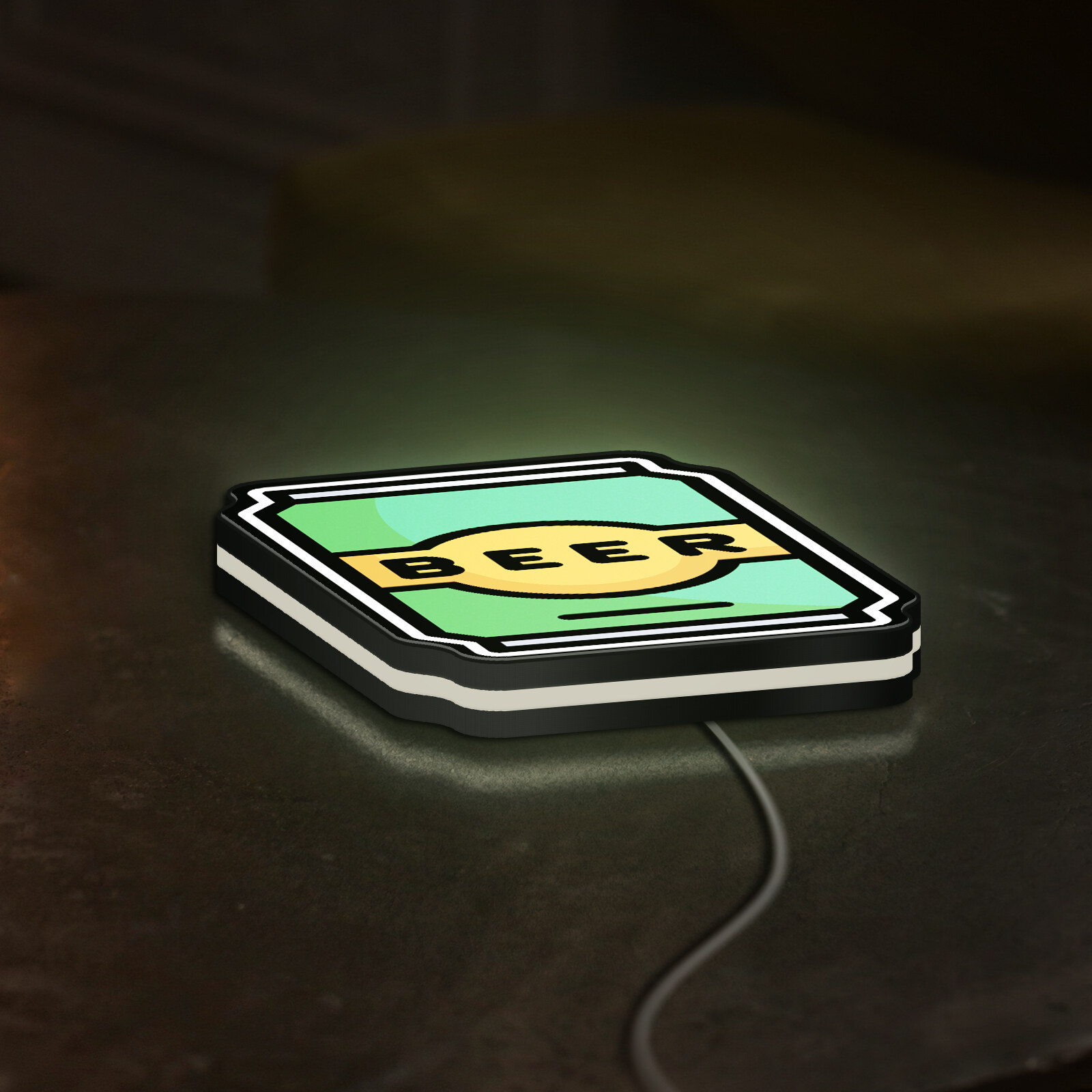 Beer Can 3D Novelty Light Box, Pub-Style Beverage Lamp Decor with Drink Design, Ideal for Alcohol Lovers and Home Bar Owners (Width 12 inch, 30cm)