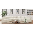 thumbnail image 2 of Meridian Furniture Arc Cream Velvet Modular Sectional, 2 of 13