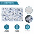 thumbnail image 6 of Navy Blue Coastal Placemats Set of 4, Nautical Ocean Shell Starfish Sea Placemats for Dining Table, Place Mats for Kitchen Tabletop, Waterproof Wipeable Dining Table Mats Set, 6 of 9