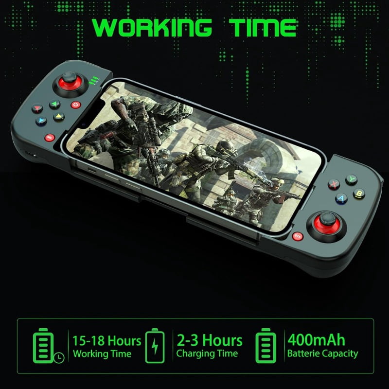 Phone Controller for iPhone/Android Support Phone Case, Mobile Gaming Controller with Ergonomic Design - Wireless Gamepad for Cloud Gaming & PS Remote Play